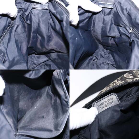 DIOR Trotter Canvas Shoulder Bag Navy Silver - Picture 12 of 12